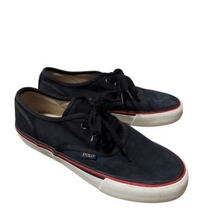 Polo Ralph Lauren Shoes Size 7.5D Blue Morray Silky Nubuck Preppy Old Money